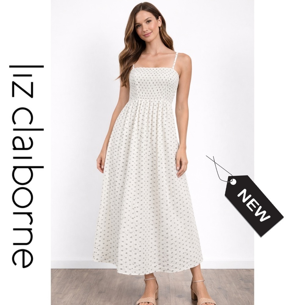 NWT Liz Claiborne boat club dress capsule white dress
